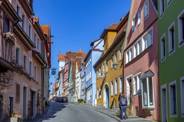 Vista sul centro storico di Rothenburg ob der Tauber — Foto Stock