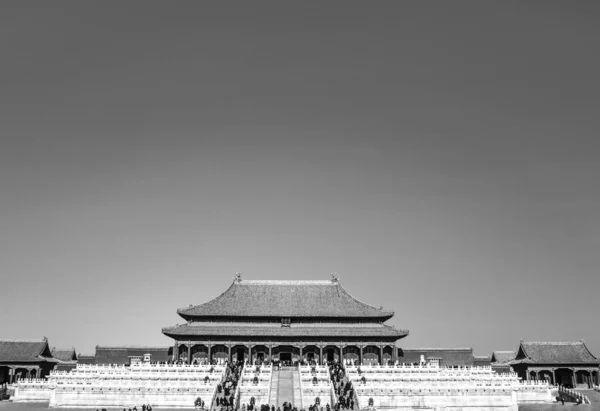 旅游逛天安门在北京紫禁城的地方 — 图库照片