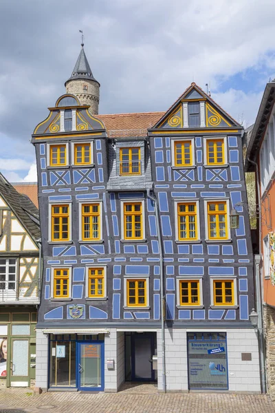 Korsvirkeshus i Idstein, Tyskland. Det medeltida huset är r — Stockfoto