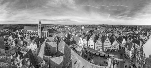 Panoramatický pohled ze středověkého města Rothenburg ob der Tauber. — Stock fotografie