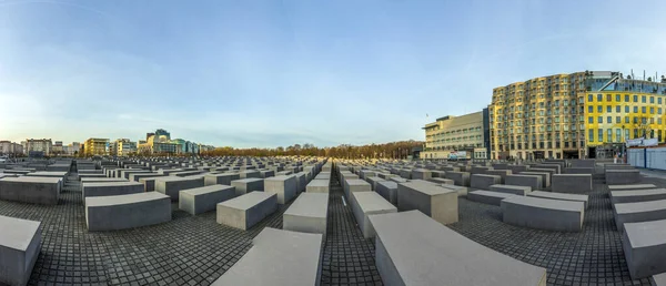 Gezicht op Joodse Holocaust Memorial in Berlijn, Duitsland — Stockfoto