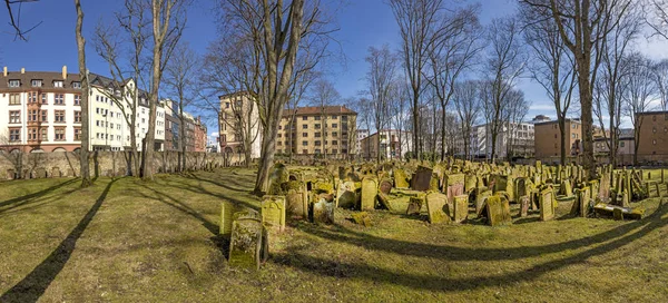 Old historic jewish cemetery in Frankfurt at the so called Juden — Stock Photo, Image