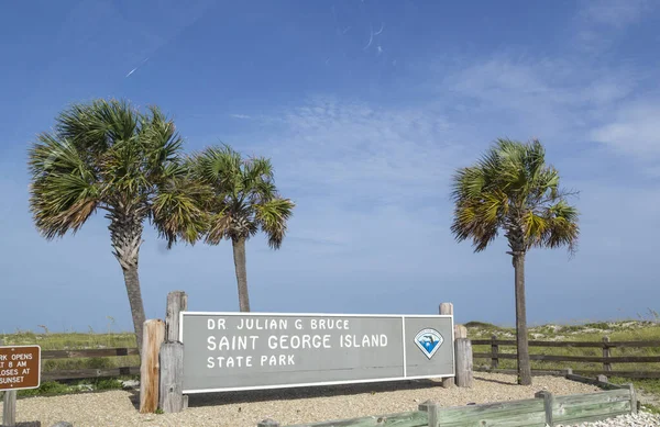 Entree stand voor State Park Saint George Island in Apalachicol — Stockfoto