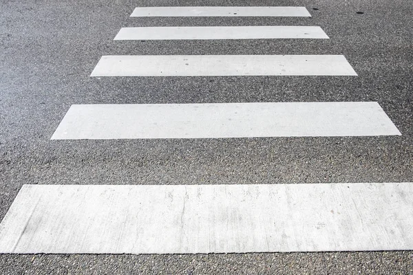 Detail of pedestrian crossing in white — Stock Photo, Image