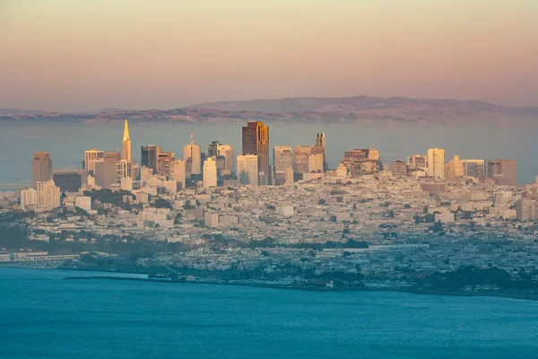 San Francisco Nun Ufuk Çizgisi Golden Gate Köprüsünden Görüldü Abd — Stok fotoğraf