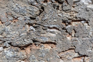 Zamanın sembolü olarak eski çürümüş grunge duvarı