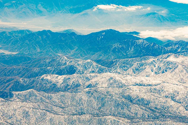 Winterlandschaft Kalifornien Mit Schneebedeckten Bergen Bei Landers — Stockfoto