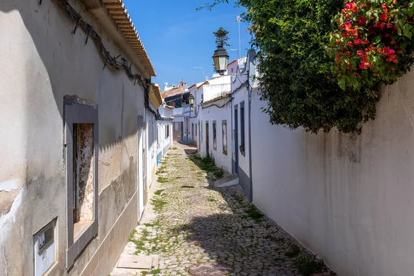 Pequena Estrada Com Antigas Casas Tradicionais Loulé Algarve Portugal — Fotografia de Stock