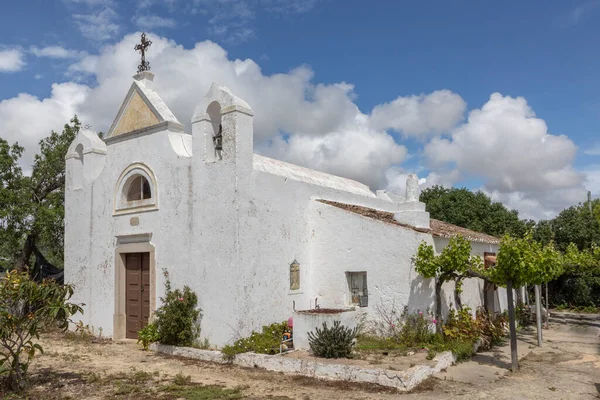 Charmante Église Alcantarilha Pour Patron Saint Sebastiao Portugal — Photo