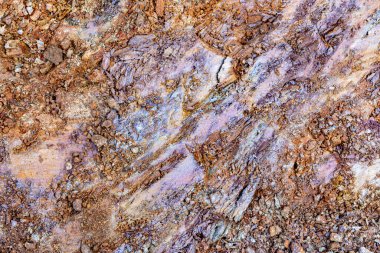 Bir inşaat çukurunda kilin ayrıntılı arkaplanı