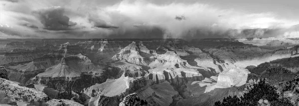 Vista Panorâmica Para Grand Canyon Pôr Sol Com Nevoeiro — Fotografia de Stock