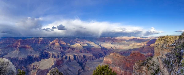 Vista Panoramica Sul Grande Canyon Tramonto Con Nebbia — Foto Stock