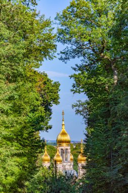 Wiesbaden, Almanya 'daki eski geleneksel Rus ortodoks kilisesi.