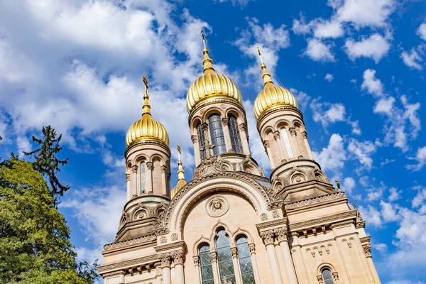 Velha Capela Ortodoxa Tradicional Russa Wiesbaden Alemanha — Fotografia de Stock