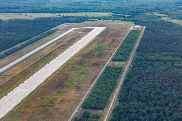 Aerial View Runway Frankfurt Germany Startbahn West — Stock Photo, Image