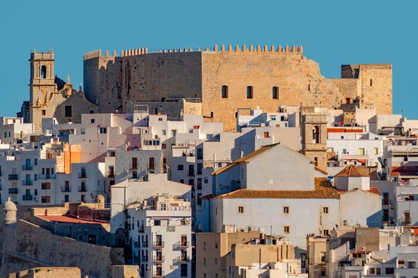 Panoramisch Uitzicht Kasteel Peniscola Bij Valencia Spanje — Stockfoto