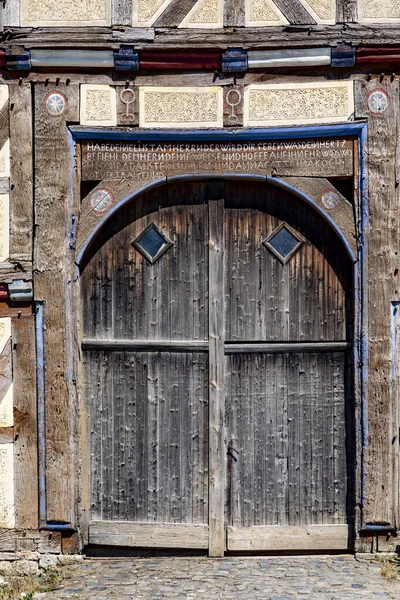 Drzwi Wiejskim Domu Hesja Niemcy — Zdjęcie stockowe