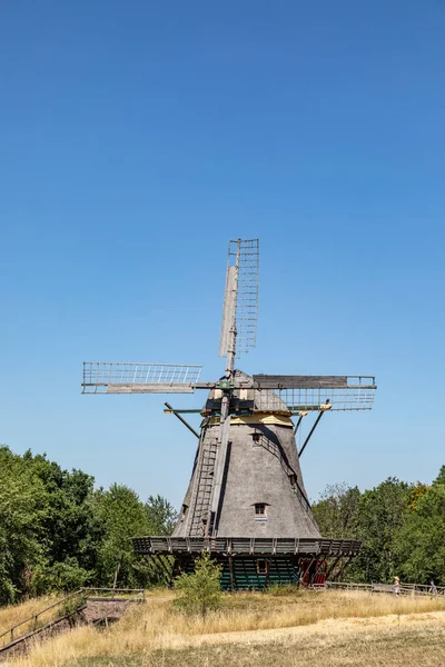 Scenic Old Wind Mill Rural Landscape — Stock Photo, Image