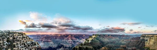 Panorama Cênico Grand Canyon Pôr Sol Sul Rimin — Fotografia de Stock