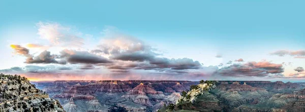 Panorama Cênico Grand Canyon Pôr Sol Sul Rimin — Fotografia de Stock