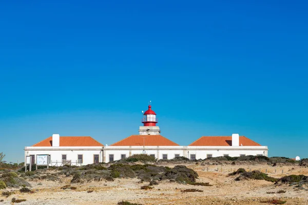 Farol Carpe Roca Costa Algarvia Portugal — Fotografia de Stock