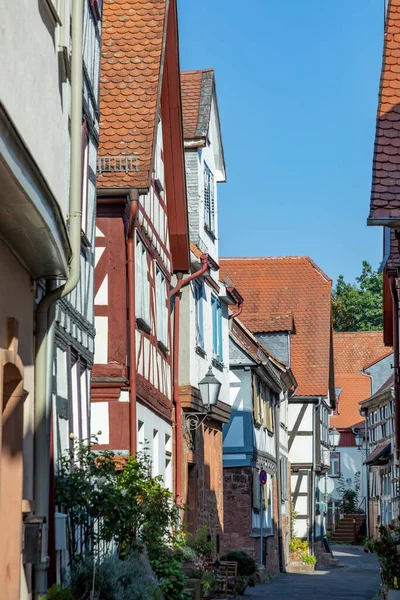 Vista Casas Entramado Madera Casco Antiguo Histórico Buedingen Hesse Alemania —  Fotos de Stock