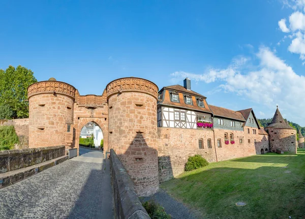 Vista Panorámica Puerta Norte Ciudad Muralla Histórica Con Casas Madera — Foto de Stock