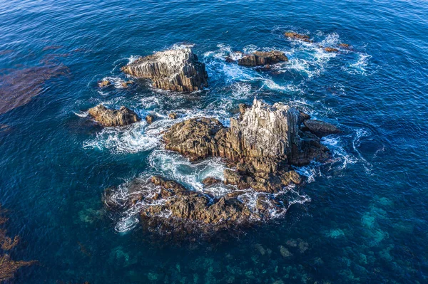 Immagine Aerea Drone Famose Seal Rocks Laguna Beach Sito Immersioni — Foto Stock