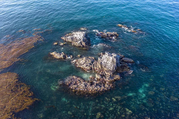 Immagine Aerea Drone Famose Seal Rocks Laguna Beach Sito Immersioni — Foto Stock