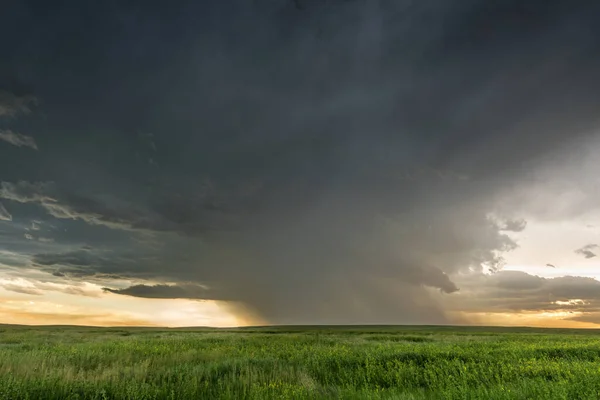 Panorama Massive Mesocyclone Weather Supercell Which Pre Tornado Stage Passes — Stock Photo, Image
