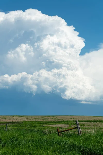 Panorama Sistema Tempestade Maciça Que Uma Fase Pré Tornado Passa — Fotografia de Stock