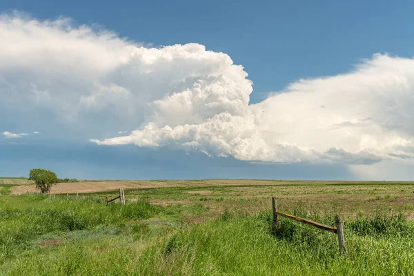 Panorama Ett Massivt Stormsystem Som Pre Tornado Skede Passerar Över — Stockfoto