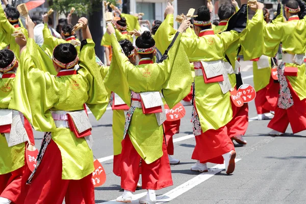 Kagawa Japan Juli 2018 Japanse Artiesten Dansen Het Beroemde Yosakoi — Stockfoto