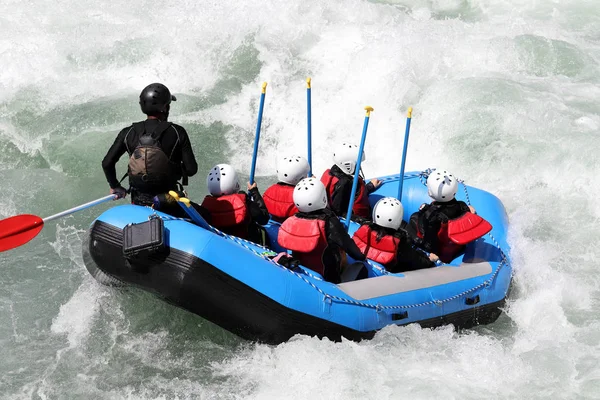 White water rafting on the rapids of river Yosino in Koboke Canyon, Japan. Yosino River is one of the most popular among rafters in Japan.