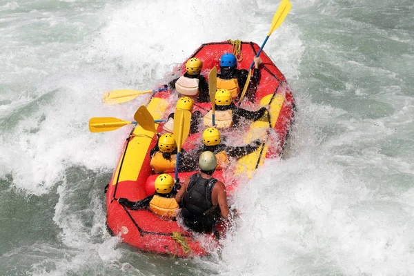 White Water Rafting Stroomversnellingen Van Rivier Yosino Japan — Stockfoto