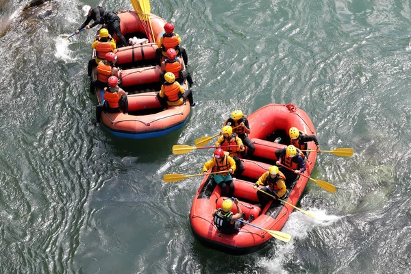 Koboke Tokusima Japán 2018 Augusztus Víz Rafting Zuhatag Folyó Yosino — Stock Fotó