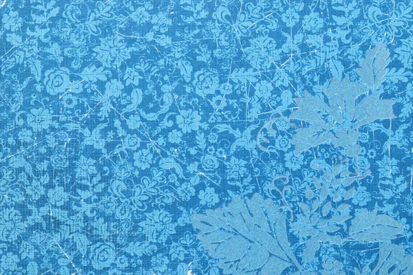Blumen Vintage Nahtlose Muster Hintergrundtapete Mit Blauen Blumen — Stockfoto