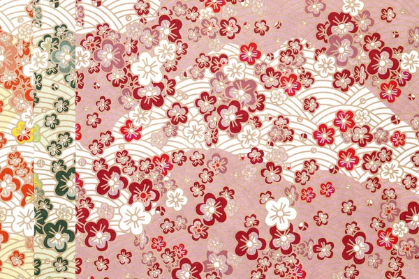 Traditional Japanese Pattern Origami Paper Texture Background — Stock Photo, Image