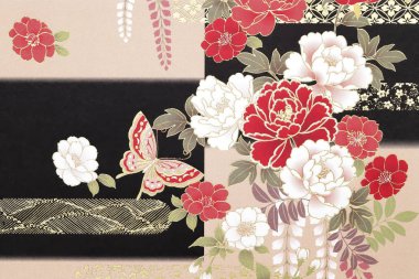 Geleneksel Japon desen origami kağıt, doku arka plan 