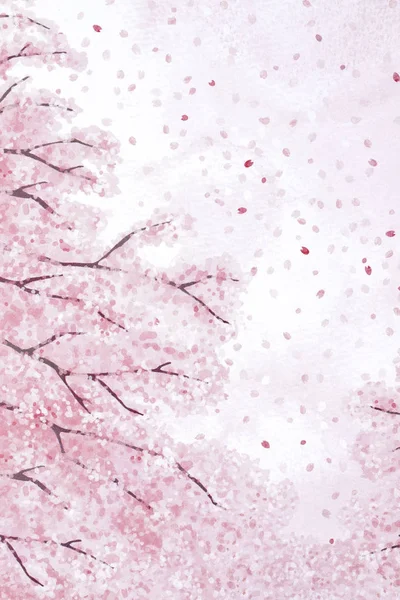 ピンクの花日本の桜テクスチャ背景 — ストック写真