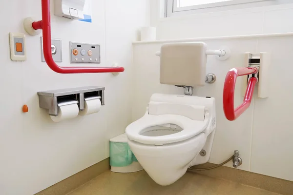 Toilet Leuning Voor Mensen Met Een Handicap Kamer Veiligheid Concept — Stockfoto