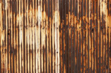 Eski ve paslı grunge oluklu demir, doku arka plan 