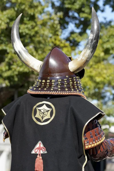 Japanese Samurai Tradition Armor Helmet Close — Stock Photo, Image