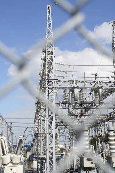 Part High Voltage Substation Switches Disconnectors — Stock Photo, Image