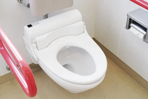 Toilet Handrail Elderly People Toilet Room Safty Concept — Stock Photo, Image