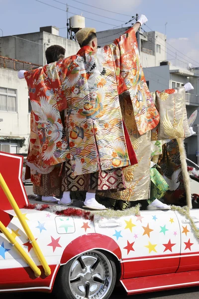 Kagawa Japan January 2019 Young Japanese Men Wearing Traditional Kimono — ストック写真