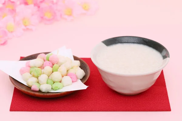 Sake Lees Amazake Den Yapılan Japon Alkollü Içecek — Stok fotoğraf