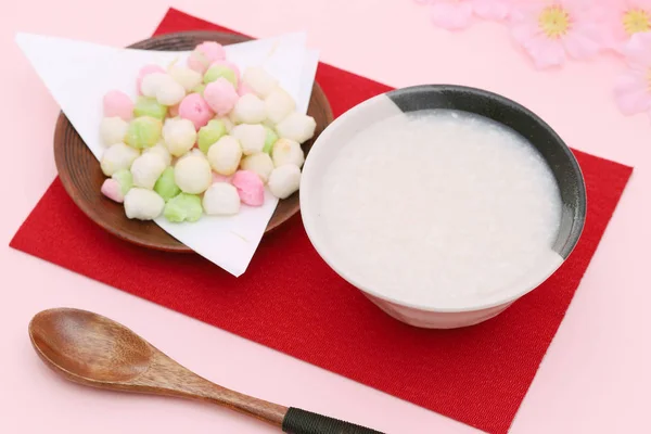 Japon Geleneksel Tatlı Alkol Içki Bardak Sake Lees Amazake Yapılan — Stok fotoğraf