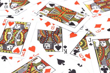 Rastgele çalma casino kart oyunları doku, arka plan veya duvar kağıdı 