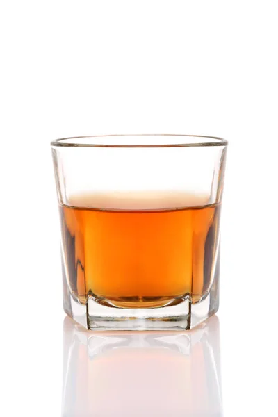 Coupe Whisky Verre Sur Fond Blanc — Photo